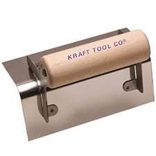 Kraft Tool Concrete Outside Step & Corner Trowel Stainless Steel 1/4" Radius