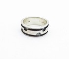 925 Sterling Silver  Vintage Petite Oxidized Detail Band Ring Sz 5.5  RG3727 — photo 2