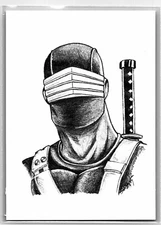 Snake Eyes GI Joe Sketch Card Pencil Variation - Scott Sketches Fan Art