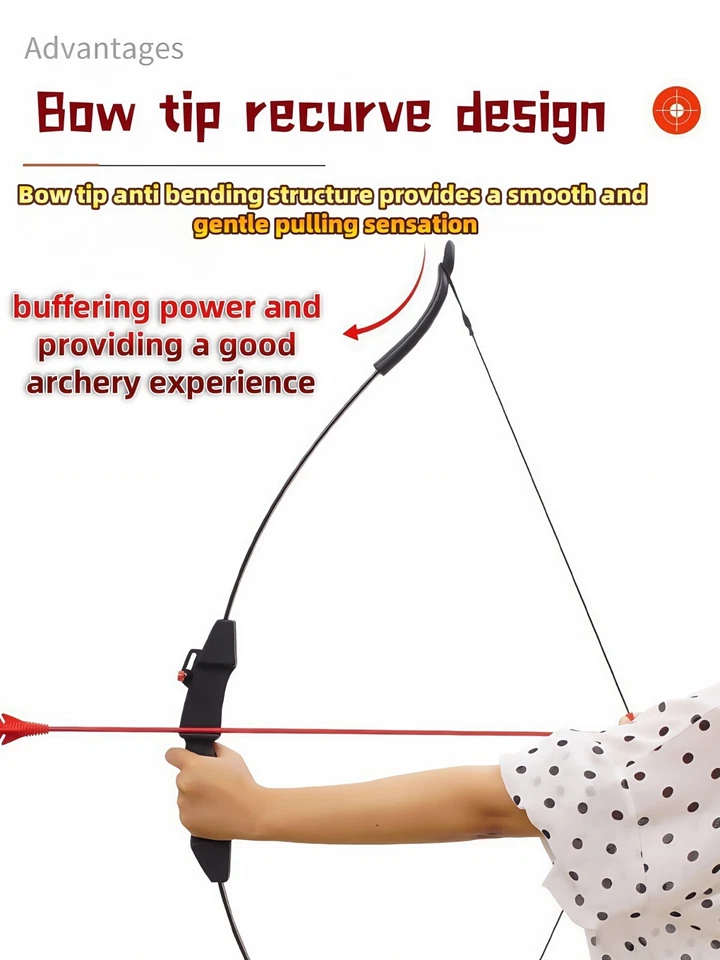 Children's Recurve Bow and Arrow Set 15lbs Children's Bow Outdoor Archery Shoot - Image 3 of 4