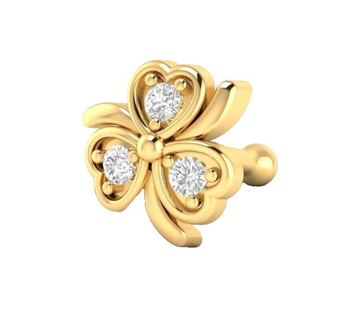 格安！　K14WG ピン K14WG diamond pin brooch 0.02ct bicycle penny furging - Auth free