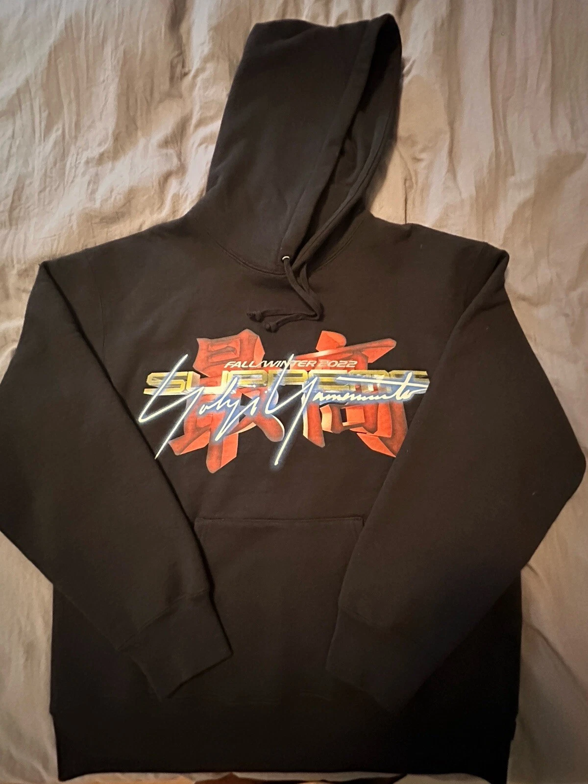 Sweat à capuche noir Supreme Yohji Yamamoto TEKKEN   Taille M Medium   AUTHENTIQUE