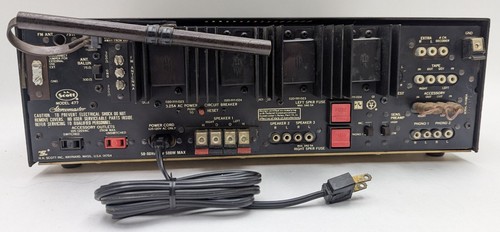 VTG HH Scott Stereomaster 477 FM-AM Stereo Receiver Silver Face - Working *READ* - Picture 12 of 16