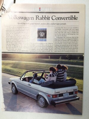 VolksRT 45 Vintage Road Test 1981 Volkswagen Rabbit Convertible Jan 1980  5 page