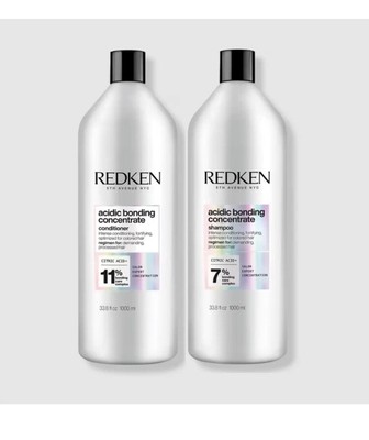 Redken Acidic Bonding Concentrate Shampoo and Conditioner (33.8 fl oz) NEW