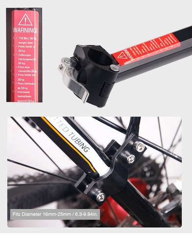 Alu Fahrrad Gepäckträger für Sattelstütze H022B MTB Verstellbar Hinten 50kg - Bild 11 von 23