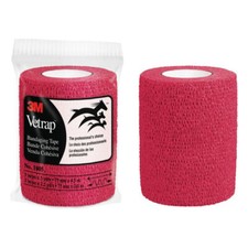 3M Vetrap Bandaging Tape: 3 in. x 15 ft. Red 