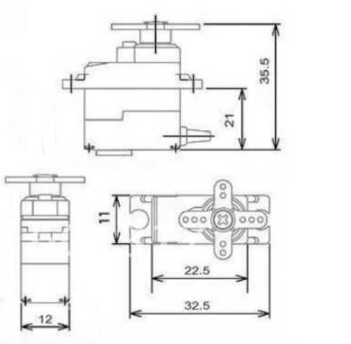 8 Stück Servo MG90S Metalgetriebe Mini Micro Servo JR Stecker Flugzeug Ruderhorn - Bild 11 von 15