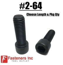 2-64 Socket Head Cap Screws Allen Hex Drive Black Oxide 12.9 Choose Size Qty 2-64 Socket Head Cap Screws Allen Hex Drive Black Oxide 12.9 Choose Size Qty