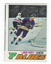 1977-78 TOPPS LARRY PATEY #199 ST. LOUIS BLUES