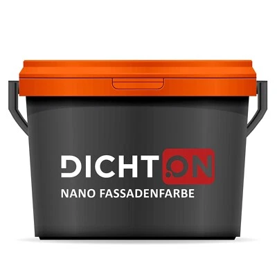 DICHTON Nano Fassadenfarbe Weiss matt Silikonharz Fassadenschutz Wandfarbe D.67W