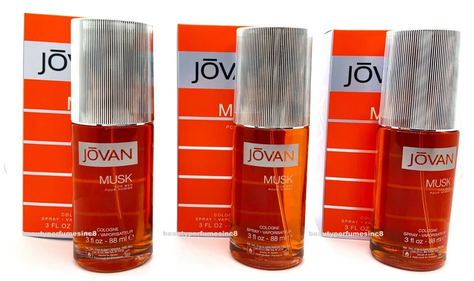Lote de 3 Piezas - Jovan Musk para Hombres 3 OZ / 88 ml Colonia Spray Nuevo en Caja Foto 2 de 4