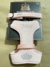 JUICY COUTURE PINK DOG HARNESS  LEASH SET LARGE