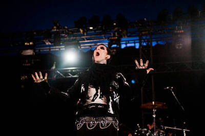 Frontman Chris Cerulli of American metalcore group Motionless In W- Old Photo 4