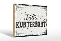 Holzschild Spruch 30X20 Cm Villa Kunterbunt Deko Schild