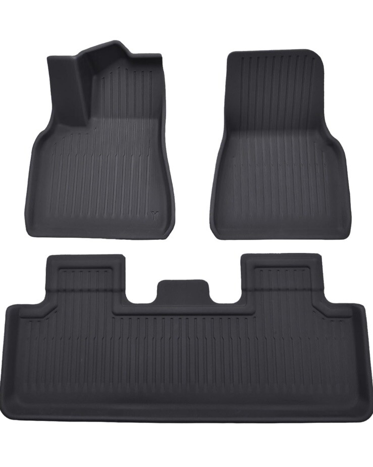 Tesla Model Y Floor Mats 2020-2024 Accessories All Weather Mat Front Rear-image