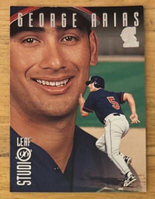 1996 Donruss Leaf Studio George Arias Rookie Card RC #146 Angels 3B Mid-Grade VG