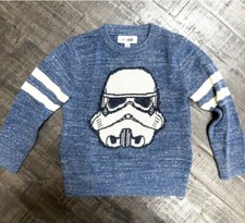 Gap Star Wars Storm Trooper Blue-Gray Sweater Boys 5Yrs Toddler