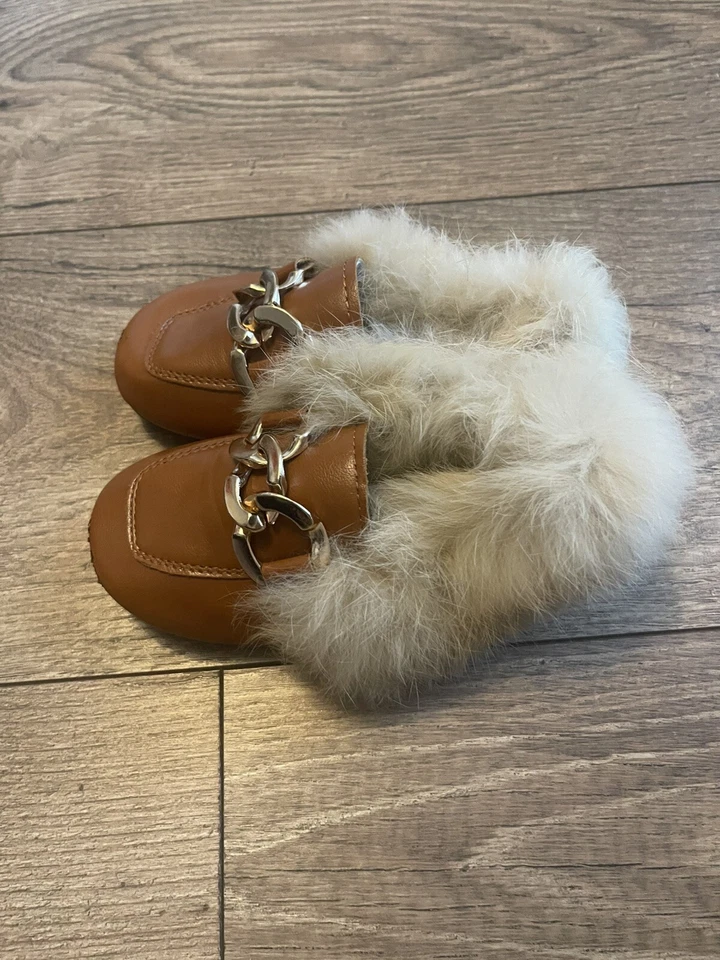 Детские зимние мокасины без шнуровки мех на лодыжке низкий горный размер ЕС 26 США 9,5 - Изображение 3 из 4