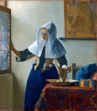 JOHANNES VERMEER Art Poster or Rolled Canvas Print "Young_Woman_with_a_Water_Pi"