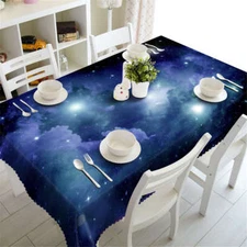 Dim Moonlight 3D Tablecloth Table cover Cloth Rectangle Wedding Party Banquet