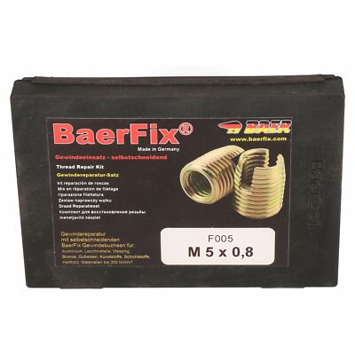 Baerfix M5 x 0.8mm Metric Self Tapping Damaged Thread Repair Cutter Kit Inserts