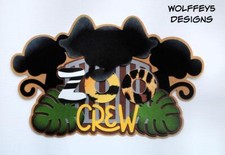 CRAFTECAFE ZOO KID TITLE premade paper piecing scrapbook diecut page album 3D