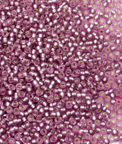 Vintage Glass Seed Beads TOHO Transparent Frosted Lavender 15/0, 14gr C32-6