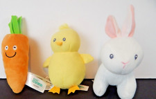 GUND Easter Basket Replacement Plush Carrot Chick Bunny Crinkle Rattle Lot