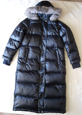 Michael Michael Kors $440 Faux-Fur-Trim Hooded Down Maxi Puffer