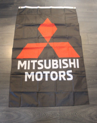 Mitsubishi Motors Banner Flag Garage Mechanic Motorsport Rally Car Street Racing