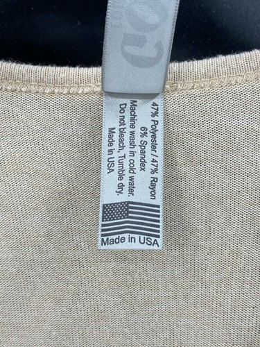 Go Couture Top Womens Medium Tan Tunic Camo Heart Graphic Soft Pullover - Picture 3 of 6
