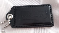 Coach Vintage Black Glossy 2 1/2" long Hang Tag, Fob, Charm, Hangtag