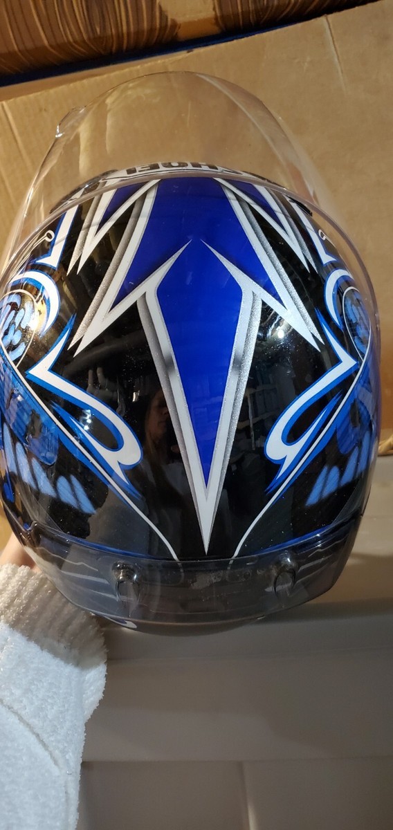 shoei butterfly helmet blue Shoei RF 1000 Flutter Blue Womens Helmet Small Like New Butterfly Graphic