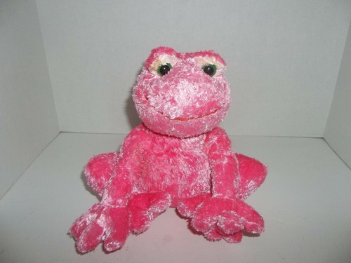 russ berrie pink fruggy frog plush stuffed animal 9" tall