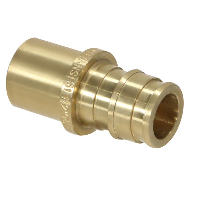 100 Pack XFITTING 1/2'' Pex A X 1/2'' Male Sweat Adapter, Lead Free Brass, F1960