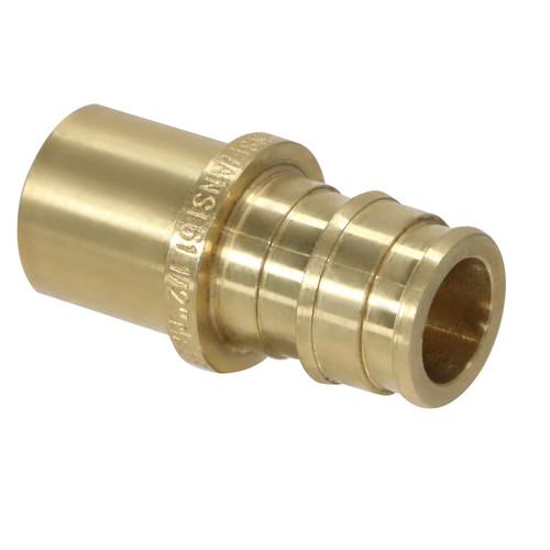100 Pack XFITTING 1/2" Pex A X 1/2" Male Sweat Adapter, Lead Free Brass, F1960