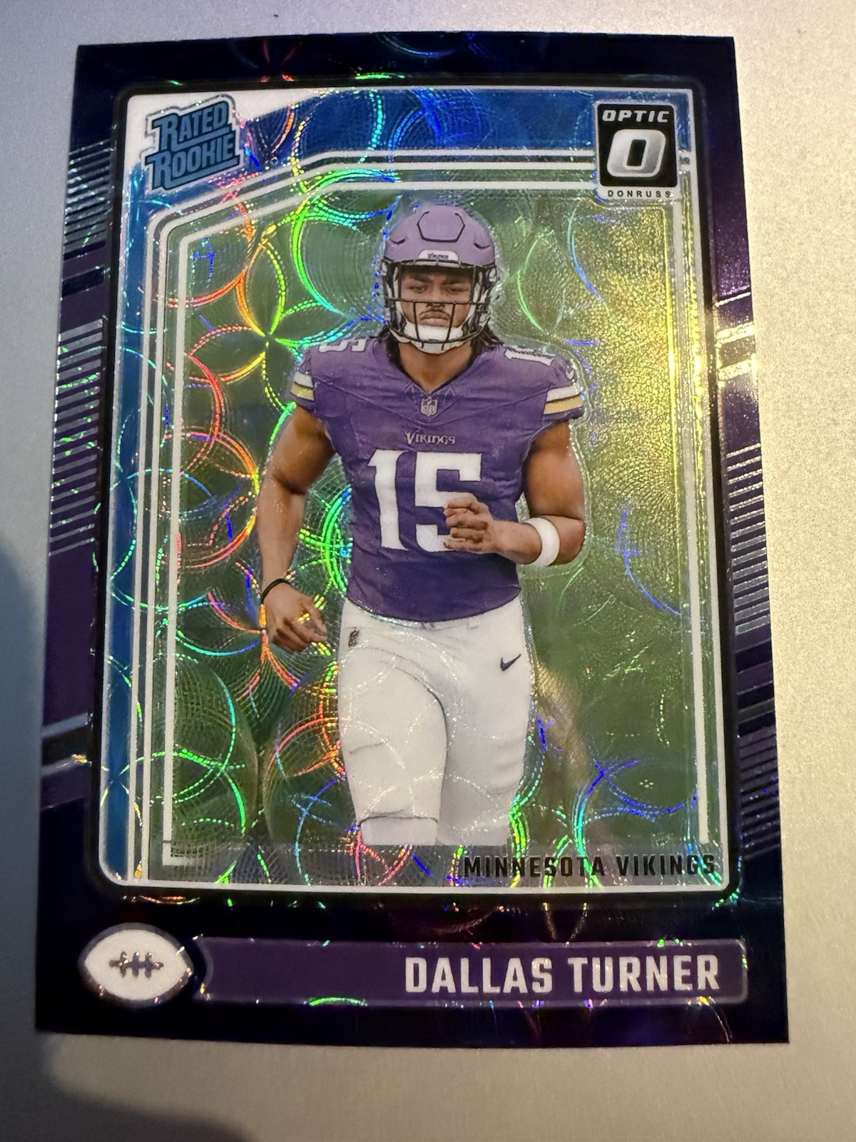 2024 Panini Donruss Optic Preview Blue Scope #331 Dallas Turner RC Vikings