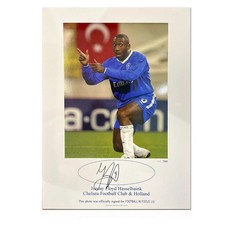 Jimmy Floyd Hasselbaink Signed Chelsea Football Print