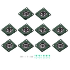 New 10Pcs 1-1/2" Bore 4 Bolt Solid Base UCF208-24 Pillow Block Flange Bearing