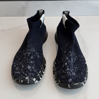 Maison Margiela Sock Sneakers Navy Blue Paint Splatter EU45 US11.5