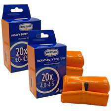 2 Pack 20x4.0-4.5" Heavy Duty EBike Tubes TPU Schrader Valve 35mm