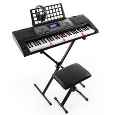 Joy 61-Key Lighted Touch Sensititive  USB-Midi App Keyboard Kit with Stand,...