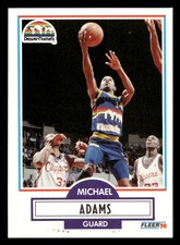 1990 Fleer Michael Adams #46 Denver Nuggets