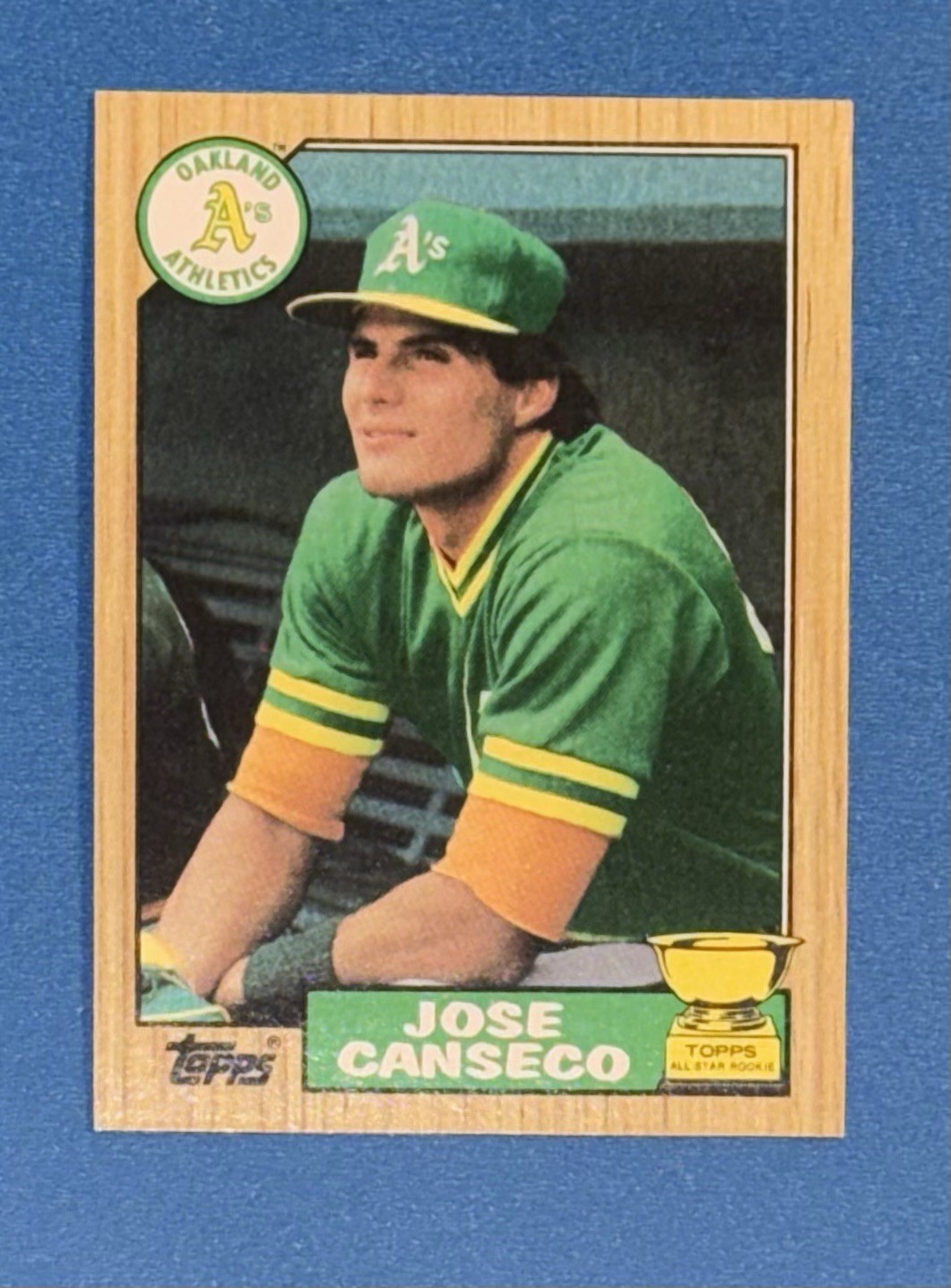 1987 Topps Jose Canseco Baseball Card #620 Oakland Athletics Set Break NM-MINT