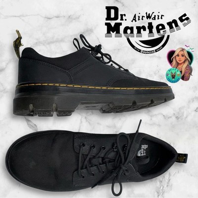 Dr. Martens Reeder Mens Utility Shoes US 13 Black Leather Rugged Sole Lace Up