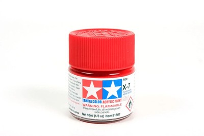 TAM81507 Tamiya Acrylic Mini X-7 Red 10ml (1/3oz)