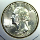 1954 D ** Washington Quarter ** Beautiful Color ** Superb Gem BU ** Album Toned