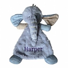 Baby Personalized Comforter, Lovey Blanket Elephant Baby Gift Blankie