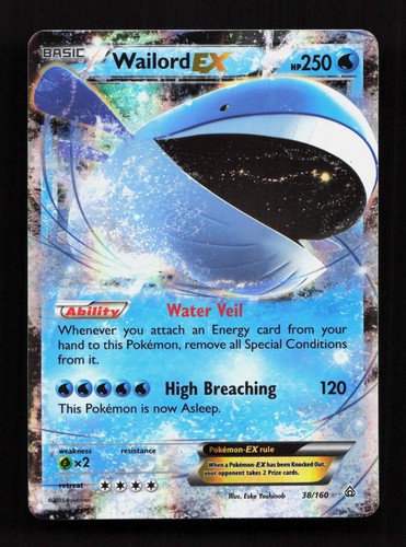 Wailord EX 38/160 Primal Clash EX Rare Holo Pokemon LP